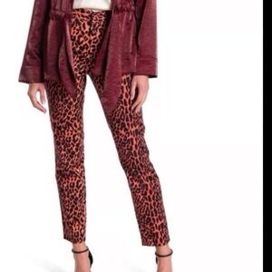 Scotch & Soda Red Leopard Print slim fit Chino